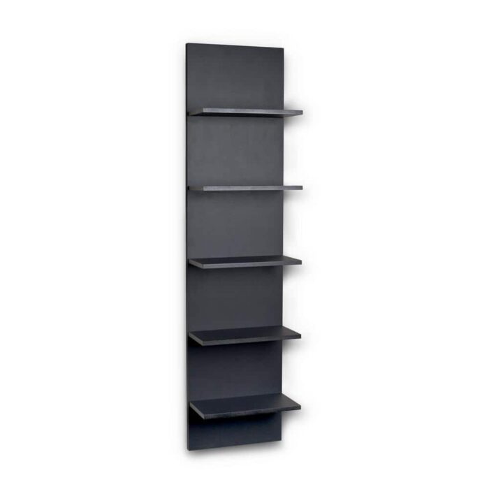 Contempo 12 in. W x 47.25 in. Black Grain Finish MDF Wide Column Wall Shelf