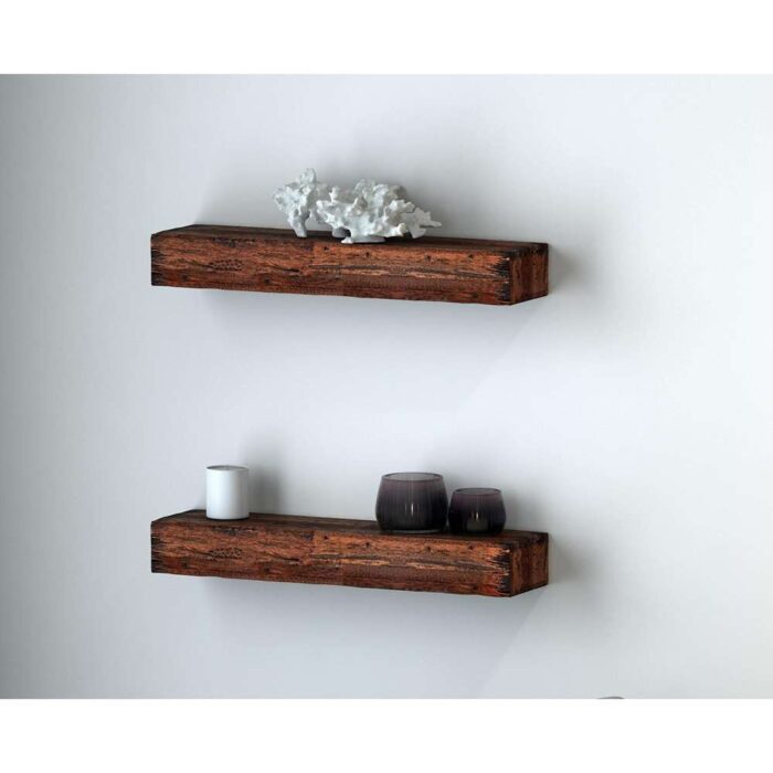 48 in. Distressed Floating Shelves 2-Piece